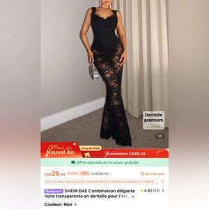 Elegant Black Lace Pants